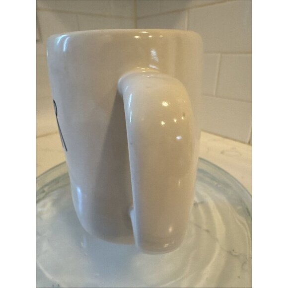 FIGHTER White Coffee Mug by Magenta. Rae Dunn Artisan Collection Design. - Picture 3 of 10